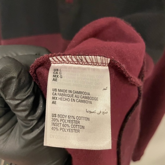 Good condition Alfani Neck Zipper Sweater Maroon/Black - Picture 8 of 8